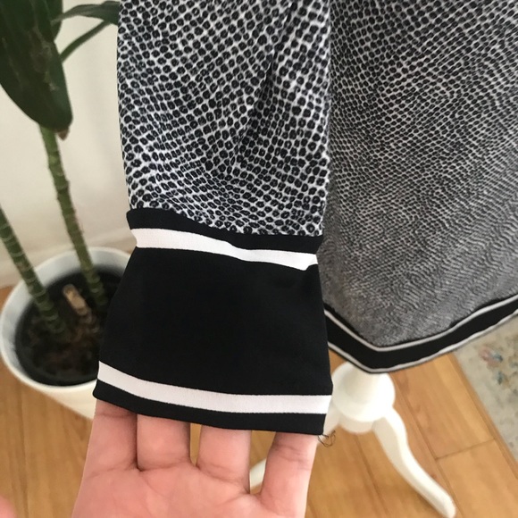 New Michael Kors Black Leopard Print Wrap Dress M - Picture 4 of 8